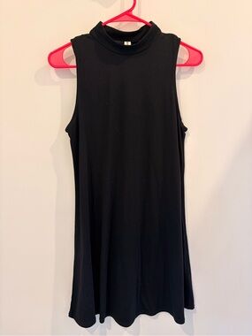 Black Sleeveless Mock Neck Women’s Dress